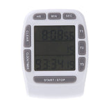 LCD Digital Alarm Timer with Triple Display 3-Line Timer Countdown Stopwatch